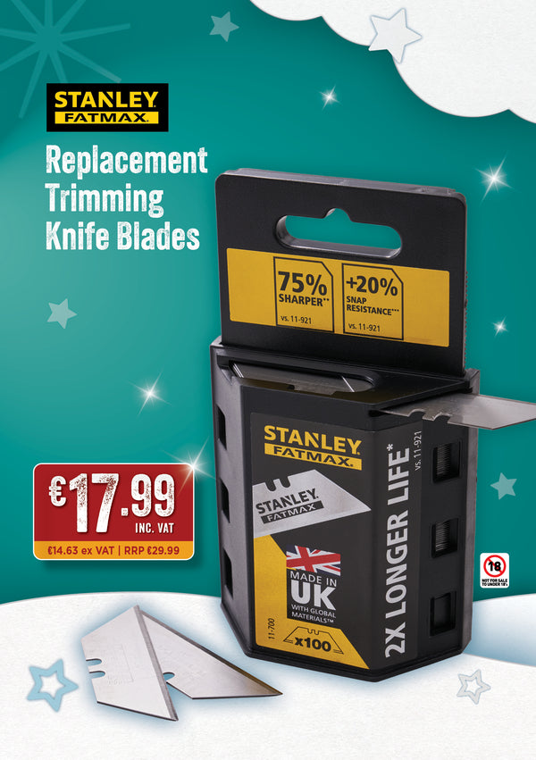 Stanley Fatmax Replacement Trimming Knife Blades x100 - 571141