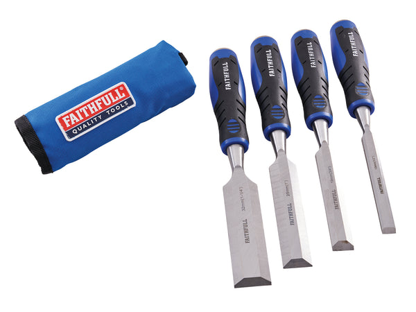 Faithfull 4 Piece Soft Grip Chisel Set - 570717