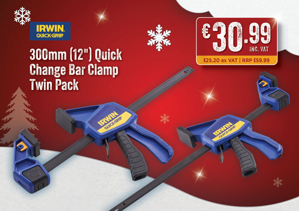 IRWIN Quick Grip 300mm (12in) Quick Change Bar Clamp Twin Pack - 570878