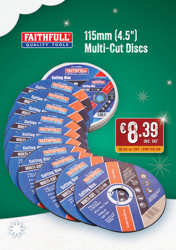 Faithfull 115mm (4.5in) Multi-Cut Discs - 600032