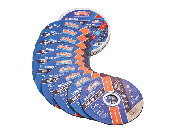 Faithfull 115mm (4.5in) Multi-Cut Discs - 600032