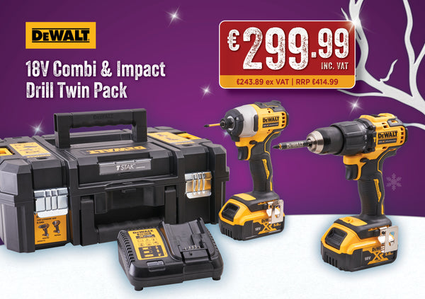 DeWalt 18V Combi & Impact Drill Twin Pack - 57692