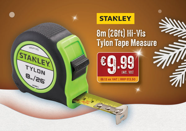 Stanley 8M (26ft) Hi-Vis Tylon Tape Measure - 5702002