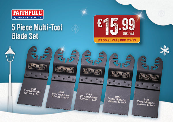 Faithfull 32mm Flush Wood Metal Blade 5 Pack - 578403