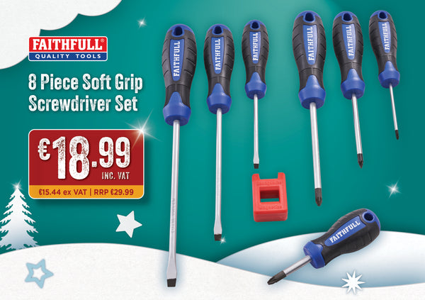 Faithfull 8 Piece Soft Grip Screwdriver Set - 5749083