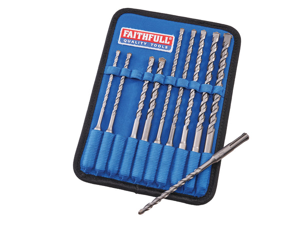 Faithfull 10 Piece SDS Drill Bit Set 5.5-12mm - 5700215