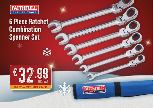 Faithfull 6 piece Ratchet Spanner Set - 5621