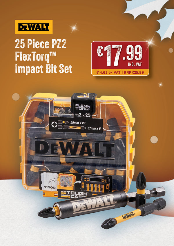 DeWalt 25 Piece PZ2 FlexTorq Impact Bit Set - 5624742