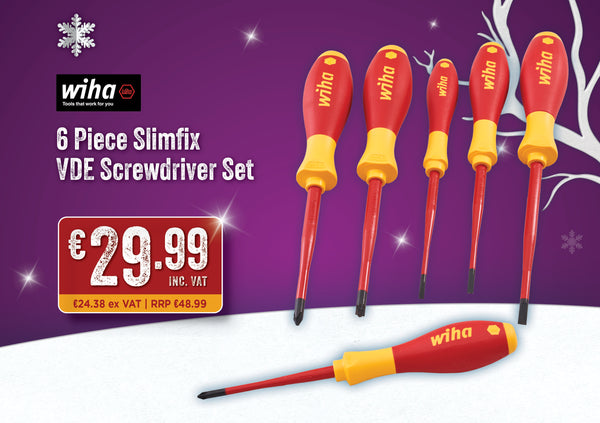 Wiha 6 Piece Slimfix VDE Screwdriver Set - 571960