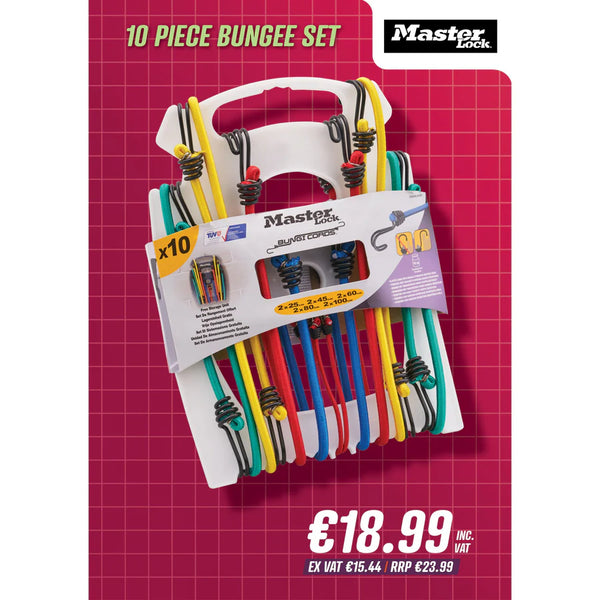 Master Lock 10 Piece Bungee Set - 820059
