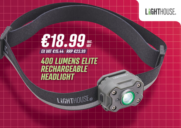 Lighthouse 400 Lumens Elite Rechargeable Headlight - 636616