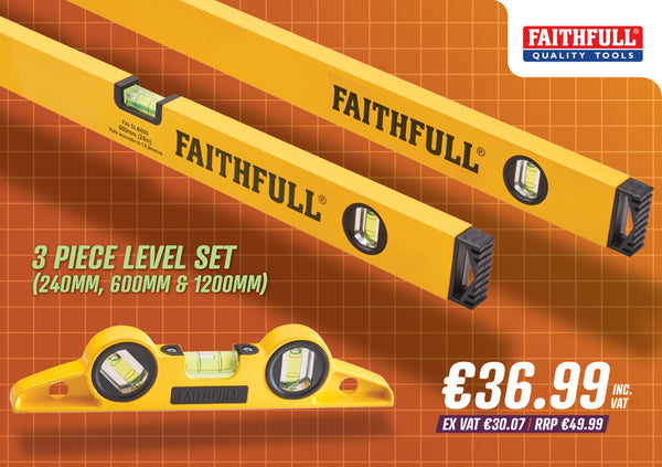 Faithfull Box 3 Piece Level Set - 5734948