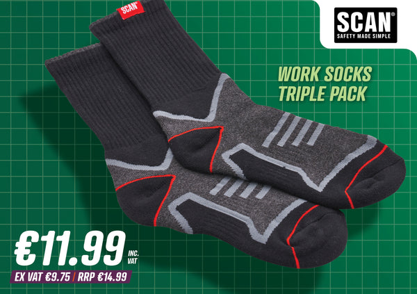 Scan Work Socks Triple Pack - 670120