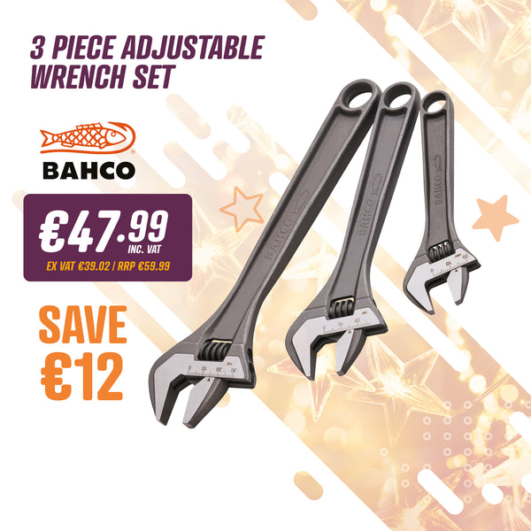 Bahco 3 Piece Adjustable Wrench Set