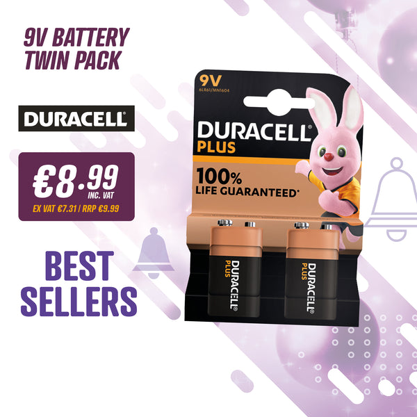 Duracell 9V Battery Twin Pack