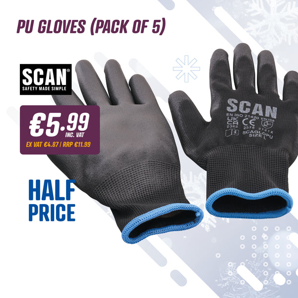 Scan PU Gloves (5 Pairs)
