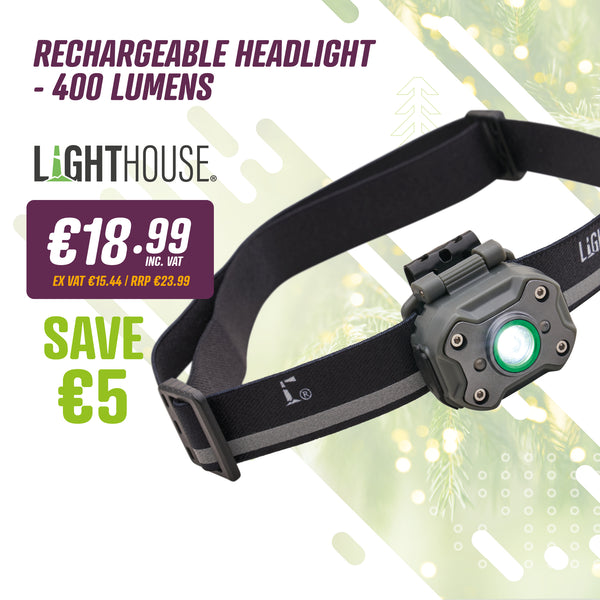 Lighthouse Rechargeable Headlight - 400 Lumens
