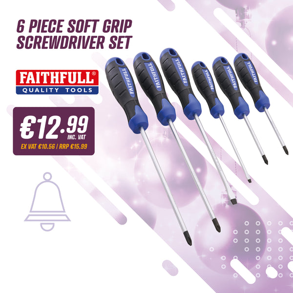 Faithfull 6 Piece Soft Grip Screwdriver Set