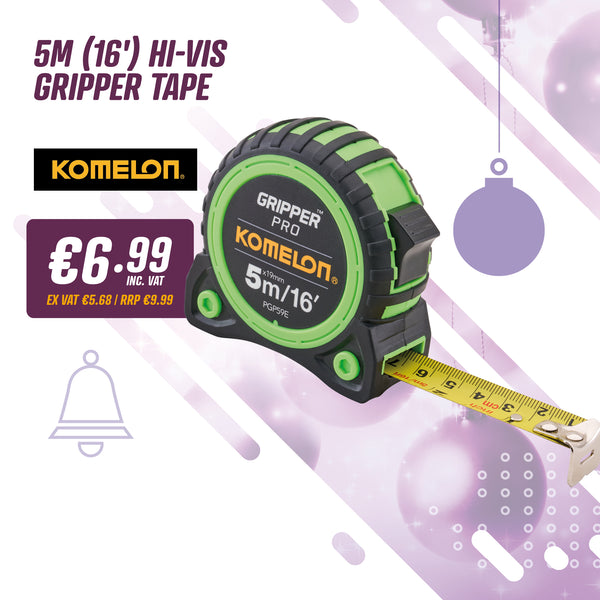 Komelon 5m (16ft) Hi-Vis Gripper Tape