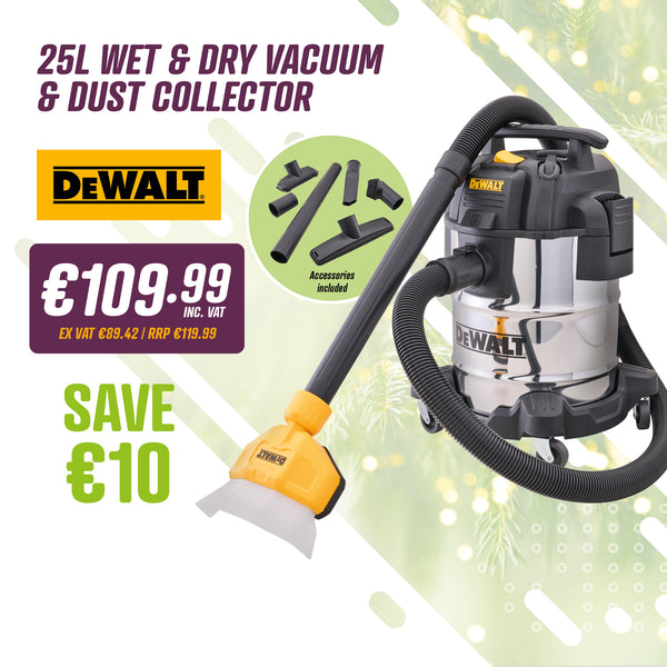DeWalt 25L Wet & Dry Vacuum & Dust Collector