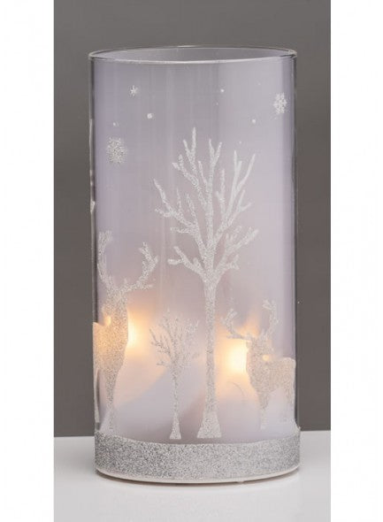 The Grange Collection Starry Deer LED Glass Lantern - 660038