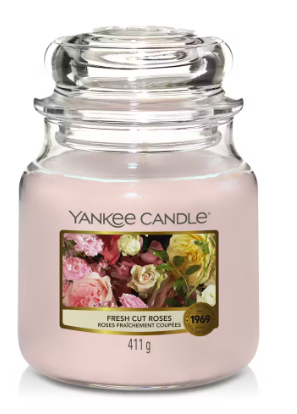 Yankee Candle Fresh Cut Roses Medium Jar Candle - YNK0500