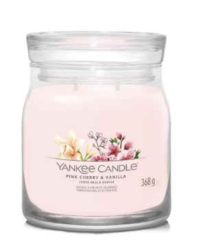 Yankee Candle Pink Cherry & Vanilla Medium Signature Candle - YNK0455