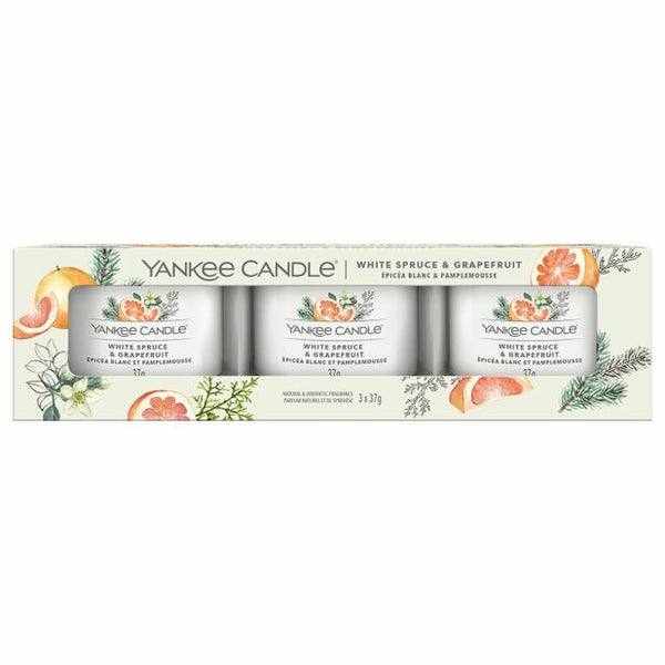 Yankee Candle White Spruce & Grapefruit 3pk - YNK0401