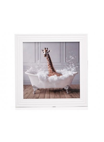 Stonewall Gallery Framed Picture Giraffe in the Bath - 646123