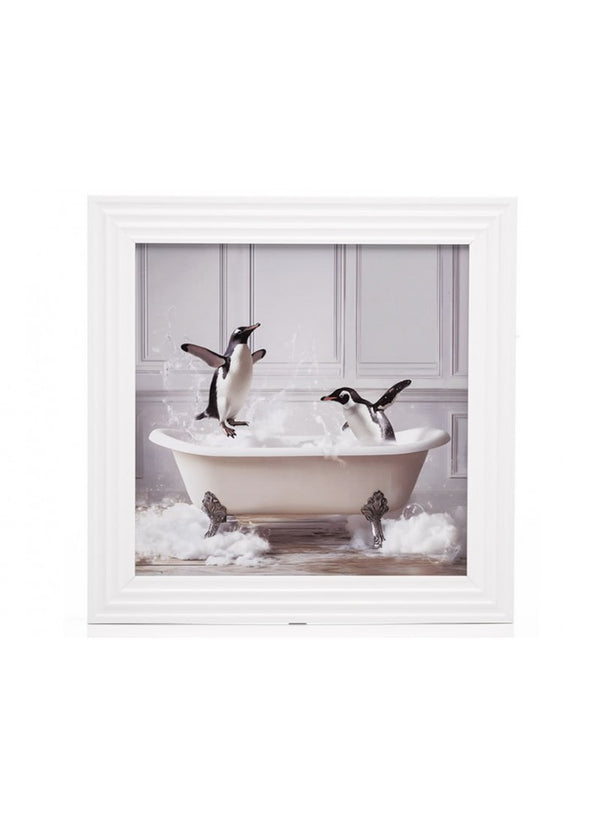 Stonewall Gallery Framed Picture Penguins in the Bath - 646122