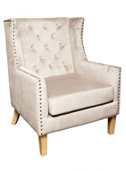 The Grange Interiors Taupe Queen Ann Arm Chair - 64244