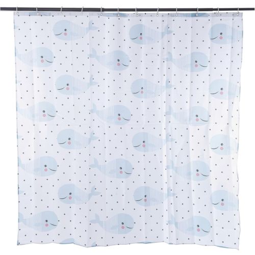 WHALE 180X180CM SHOWER CURTAIN - 350082