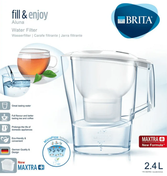 BRITA MAXTRA+ Water Filter Jug Aluna Cool White - 421129