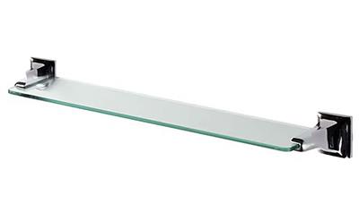 TEMA ROMA GLASS SHELF WITH CHROME FITTINGS - 350454