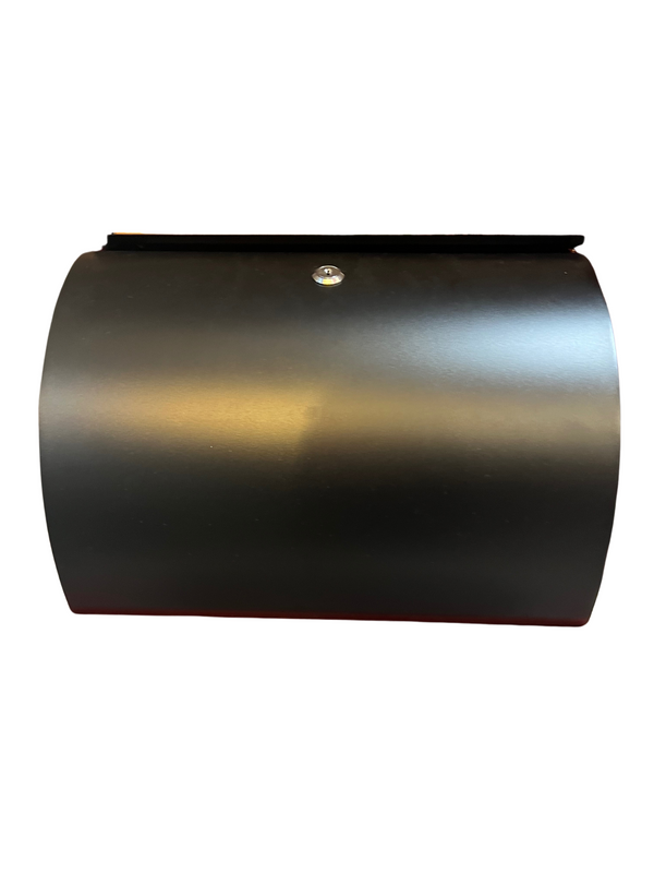 Manor Black Aluminium Post Box - 643133