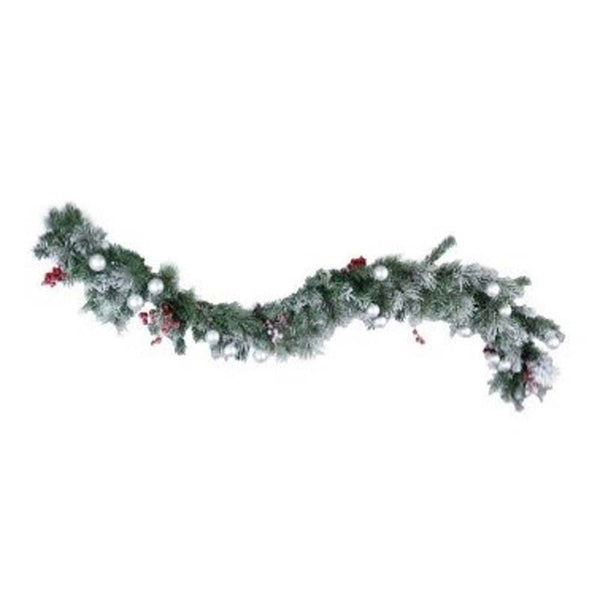 Garland 180cm Frosted with Baubles and 30 LiED Lights BO - 663110
