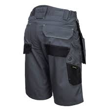 Portwest PW345 Holster Work Shorts Grey/Black