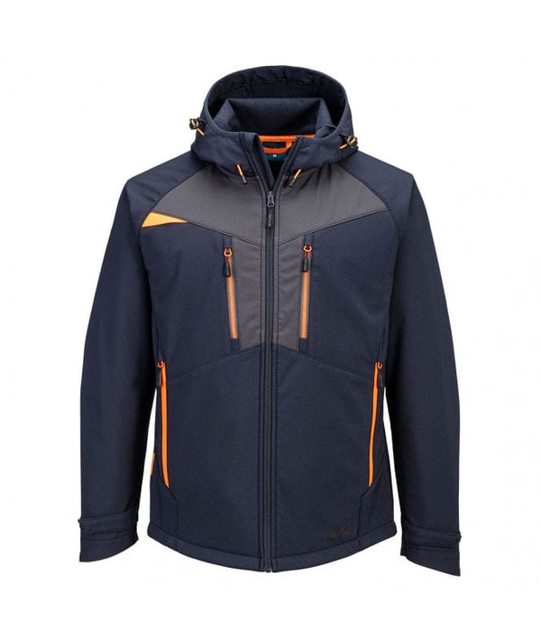 Portwest Dark Navy Hooded Softshell Jacket DX475