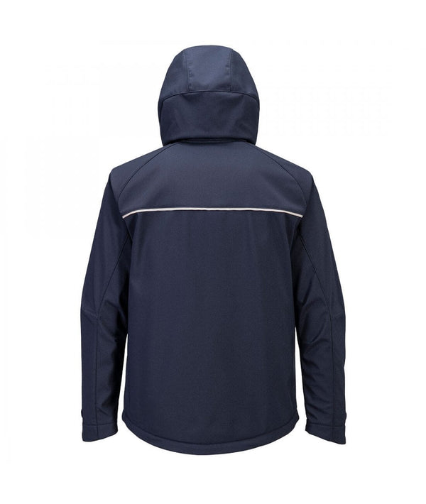 Portwest Dark Navy Hooded Softshell Jacket DX475