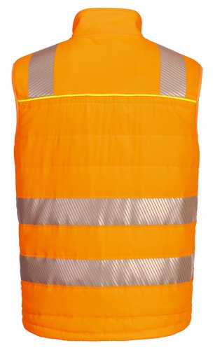 Portwest DX479 Hi-Vis Hybrid Baffle Bodywarmer Orange/Black