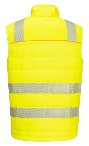 PORTWEST DX479 Hi-Vis Hybrid Baffle Bodywarmer yellow/black