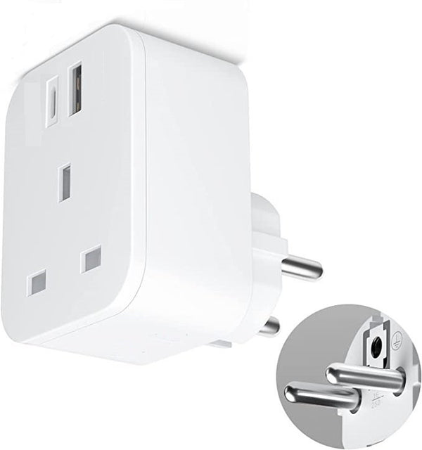 POWERMASTER EURO (TRAVEL) PLUG ADAPTOR WITH 2 USB OUTLETS - 626330