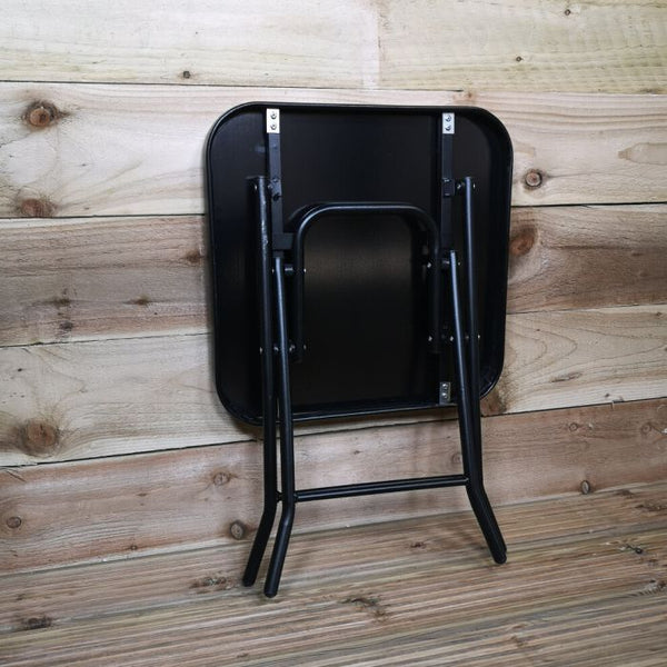 Folding Side Drinks Table Black - 39132
