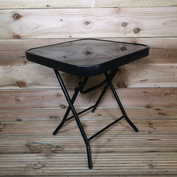 Folding Side Drinks Table Black - 39132