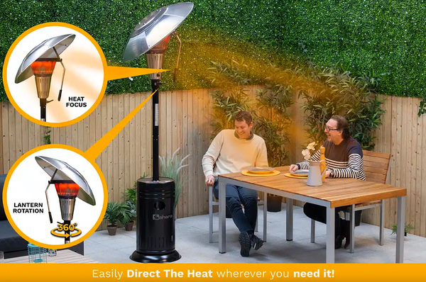 Sahara 13kW Heat Focus 360 Patio Heater Charcoal - 39712