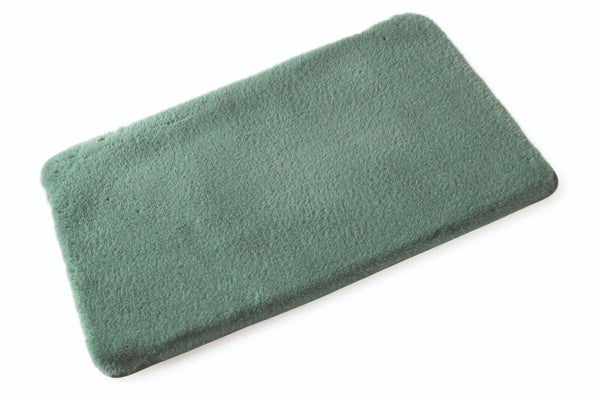 Faux Fur Bath Mat Plush Almond, Green, Slate