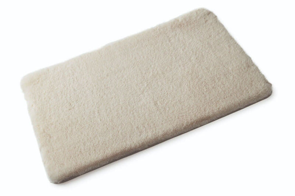Faux Fur Bath Mat Plush Almond, Green, Slate