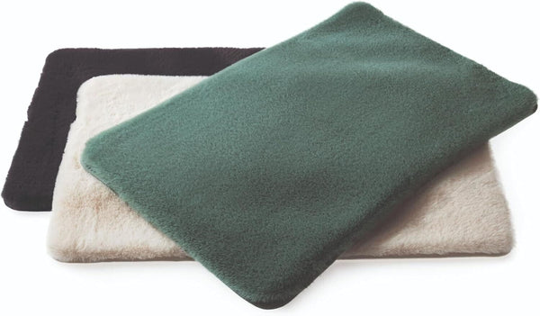 Faux Fur Bath Mat Plush Almond, Green, Slate