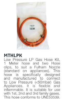 1 Metre Low Pressure LPG Gas Hose Kit MTHLPK - 4200004