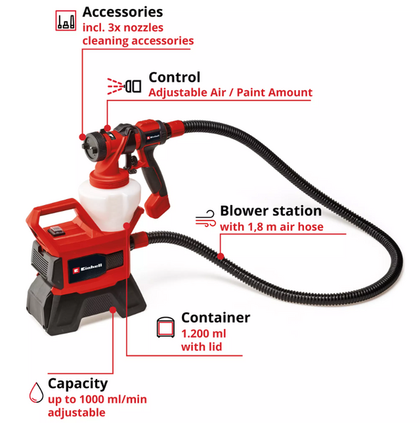 Einhell Cordless Paint Spray System TE-SY 18/90 Li-Solo - 572330